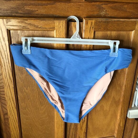 NWT J Crew High Rise Cheeky Bikini Bottom Blue - XXL - Picture 4 of 8